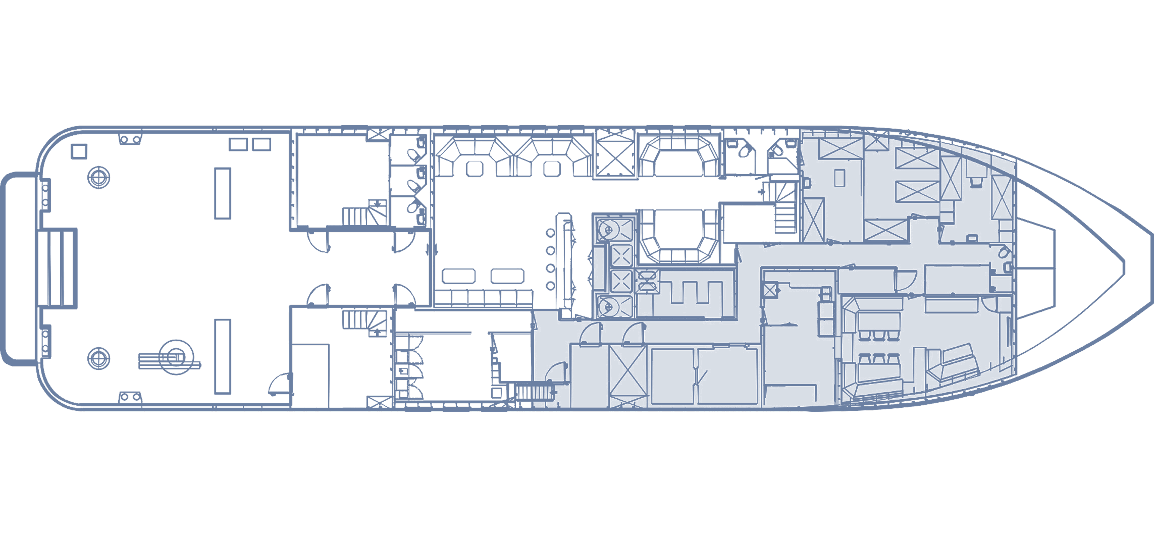 Main deck deck plan drawing