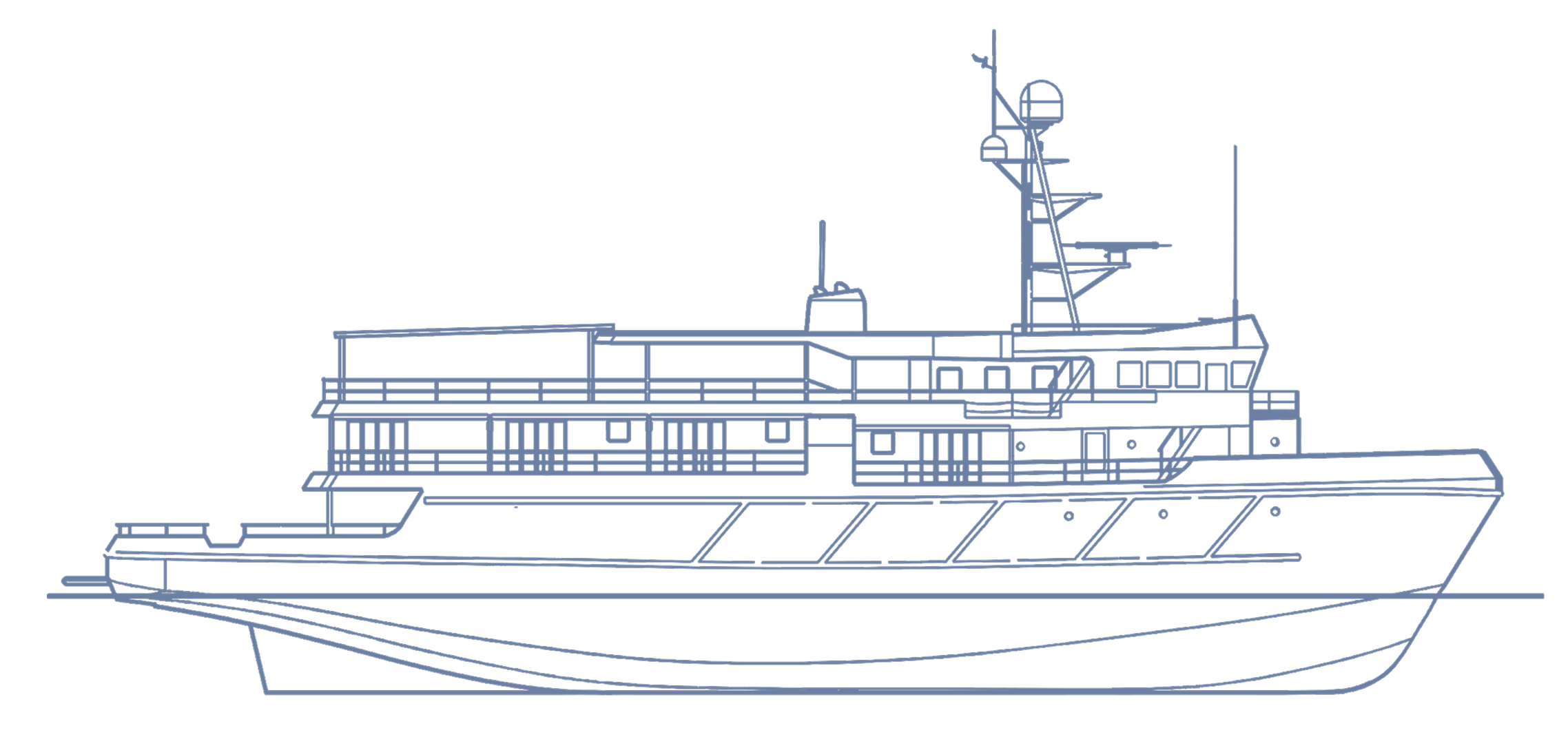 Overview deck plan drawing