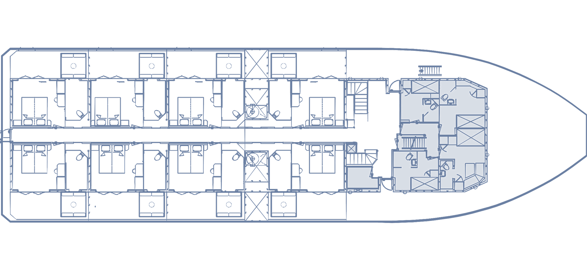 Upper deck deck plan drawing